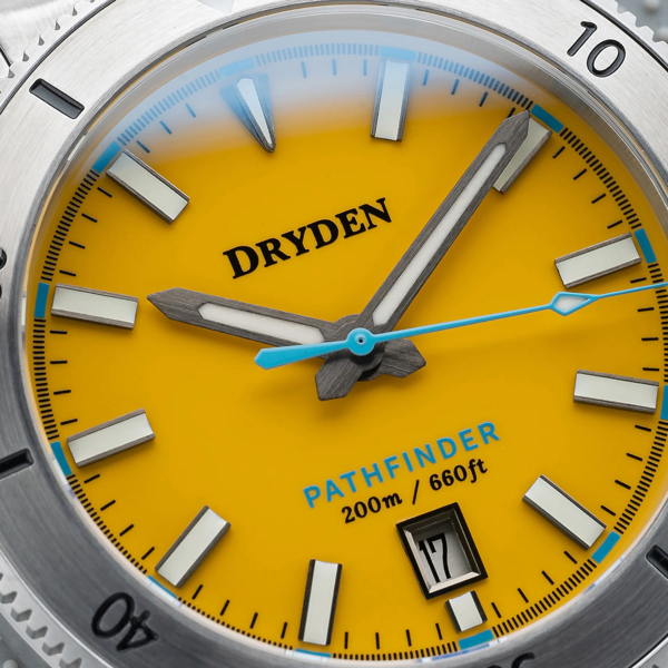 DrydenPathfinderAutomaticDiveWatch SaffronYellowCloseUp.jpg.